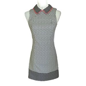 Miss Selfridge ASOS Black & White Floral Retro Mod Sheath Mini Dress - 4